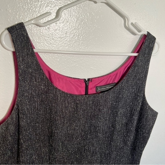 Jessica Howard Sleeveless Sheath Dress Charcoal Gray 14 - Picture 3 of 13